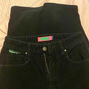 Empyre Tori 90s Black Corduroy Skate Pants.
